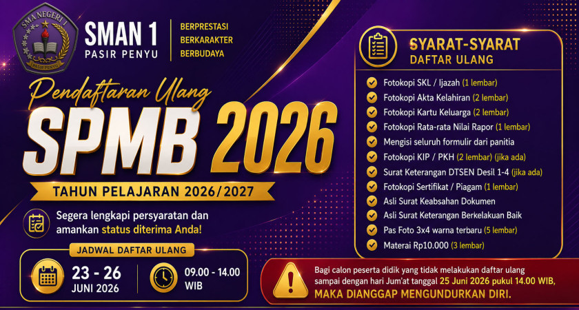 PENGUMUMAN DAFTAR ULANG PMB 2026